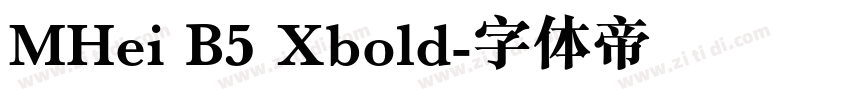 MHei B5 Xbold字体转换